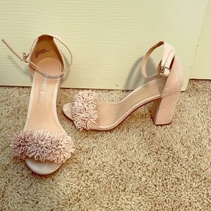 Blush Madden Girl Pom Pom Heels